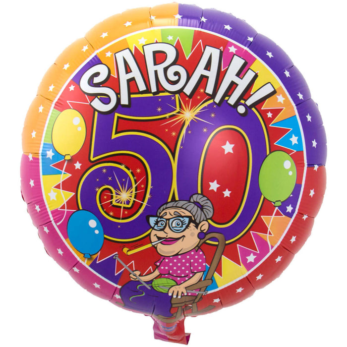 Folieballon 50 jaar Sarah