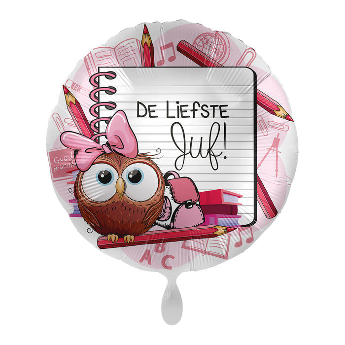 Folieballon De liefste juf!