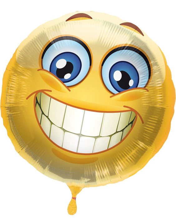 Folieballon Emoticon Smile verpakt