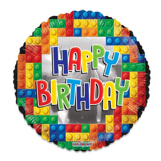 Folieballon Happy Birthday lego (46cm)