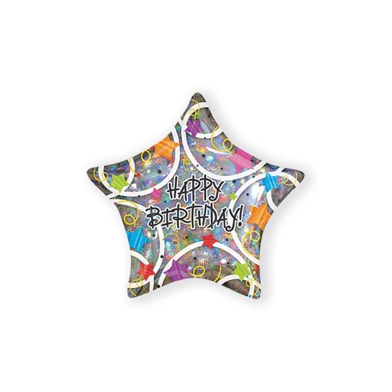 Folieballon Happy Birthday stars (45cm)