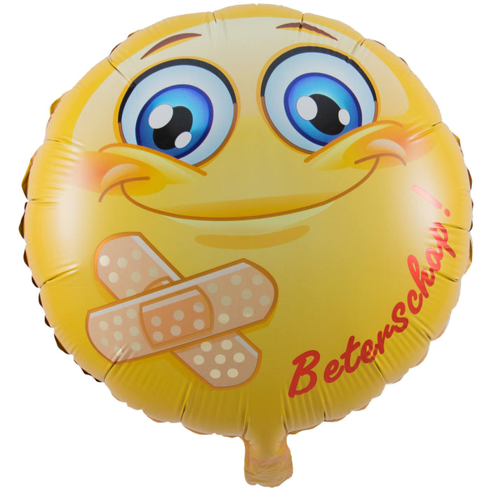 Folieballon Smiley beterschap