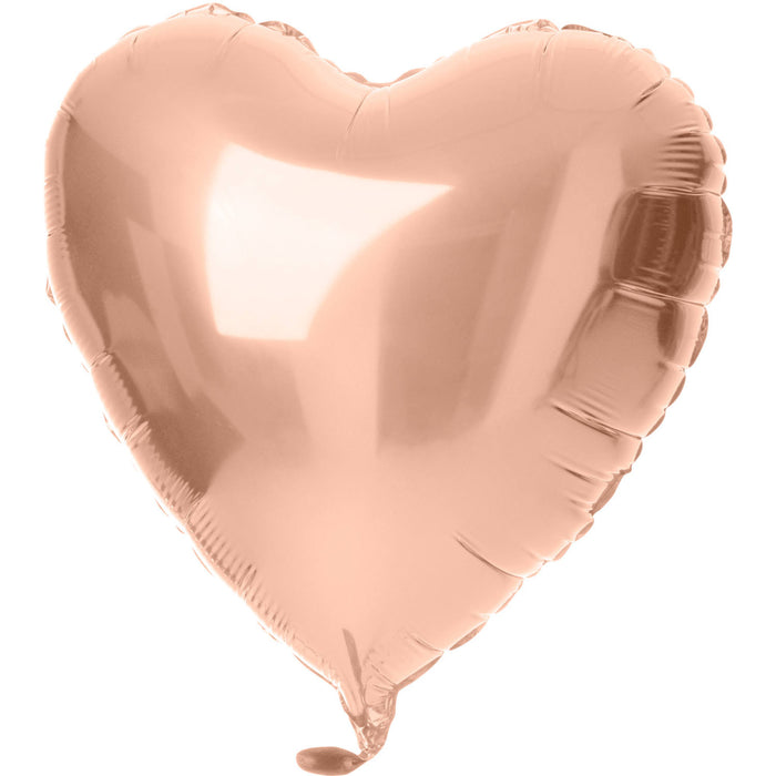Folieballon hart rosé goud (45cm)