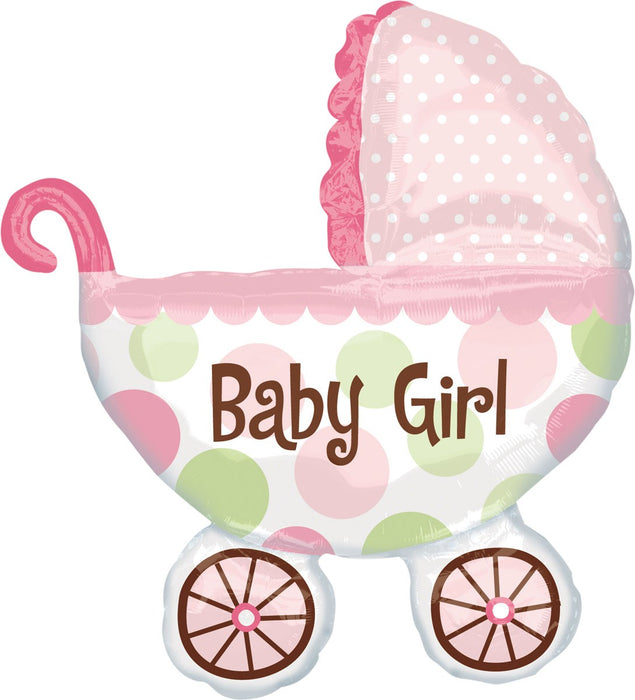 Folieballon shape Baby Buggy Girl