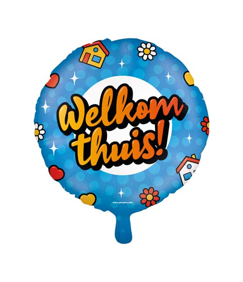 Folieballon welkom thuis cartoon