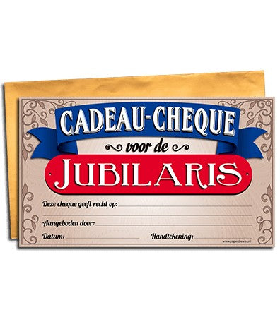 Gift cheque - Jubilaris