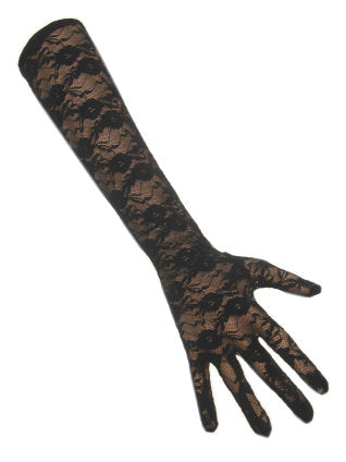 Handschoenen kant lang zwart