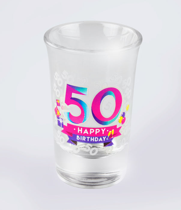 Happy shot glasses - 50 jaar (6 st.)