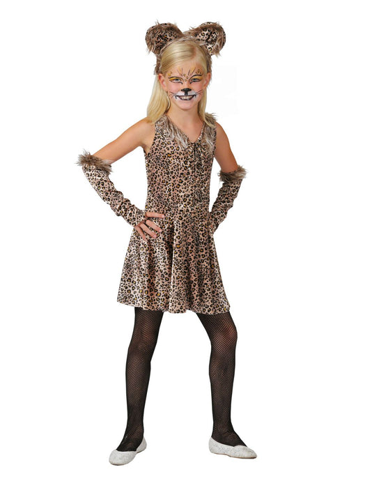 Jurk leopard girl mt. 140