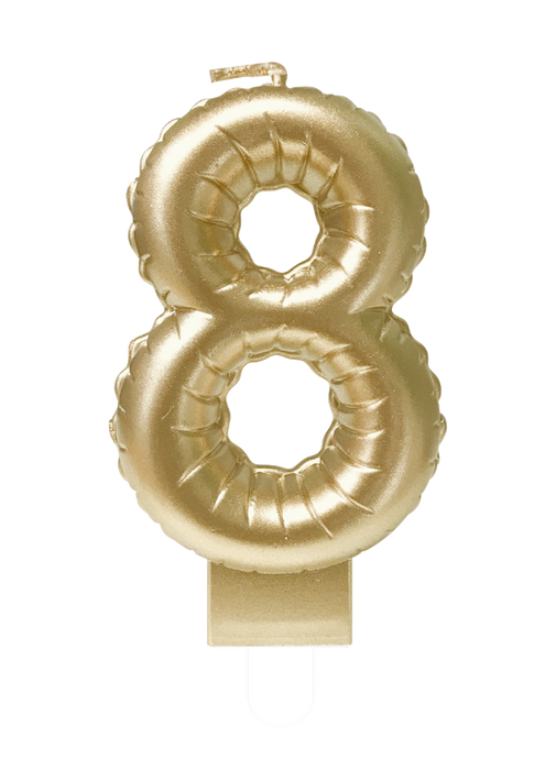 Kaarsje foil balloon gold - 8