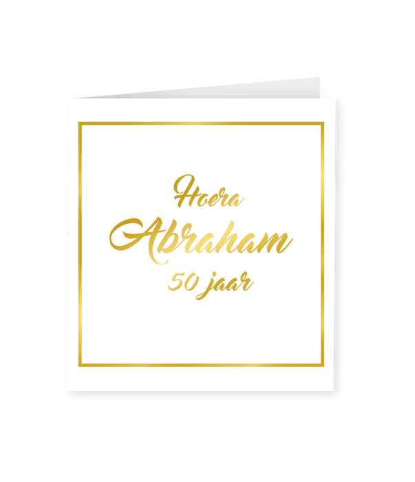 Kaart gold/white - 50 Abraham