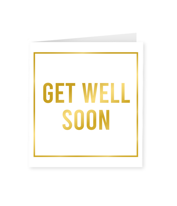 Kaart gold/white - Get well soon