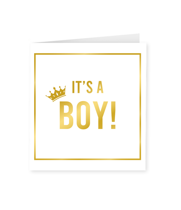 Kaart gold/white - It's a boy