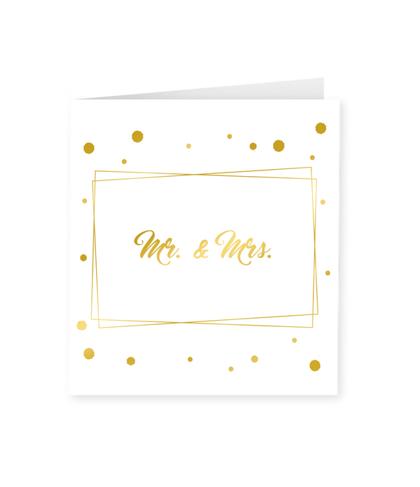 Kaart gold/white - Mr & Mrs