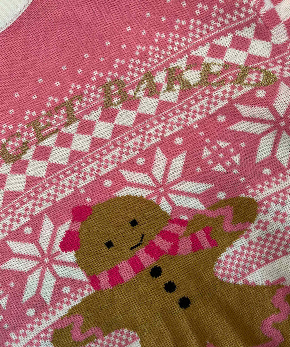 Kersttrui Pink Gingerbread mt. L