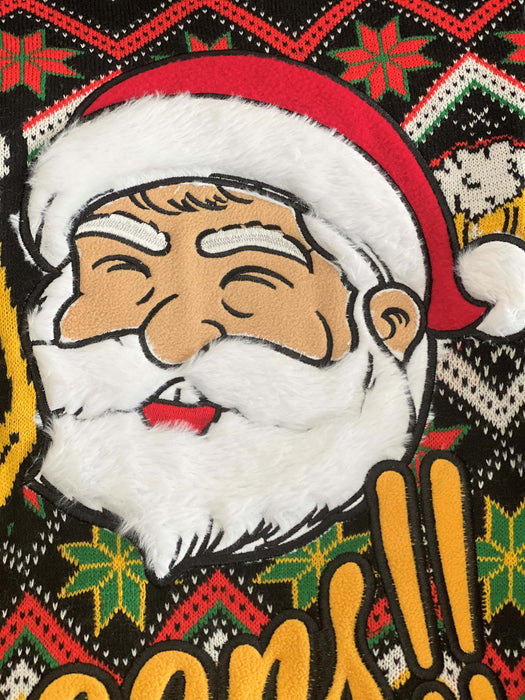 Kersttrui Santa fluffy beard, Cheers mt. XL