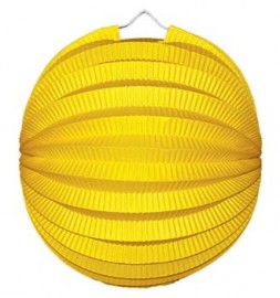 Lampion rond geel 23cm