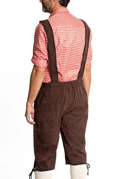 Lederhose Johann mt. XXL (donkerbruin lang)
