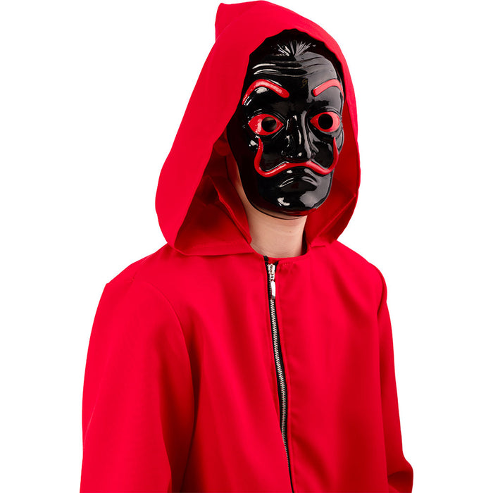 Masker pl. zwart met rood 2