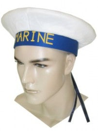 Matrozenpet blauw/wit marine