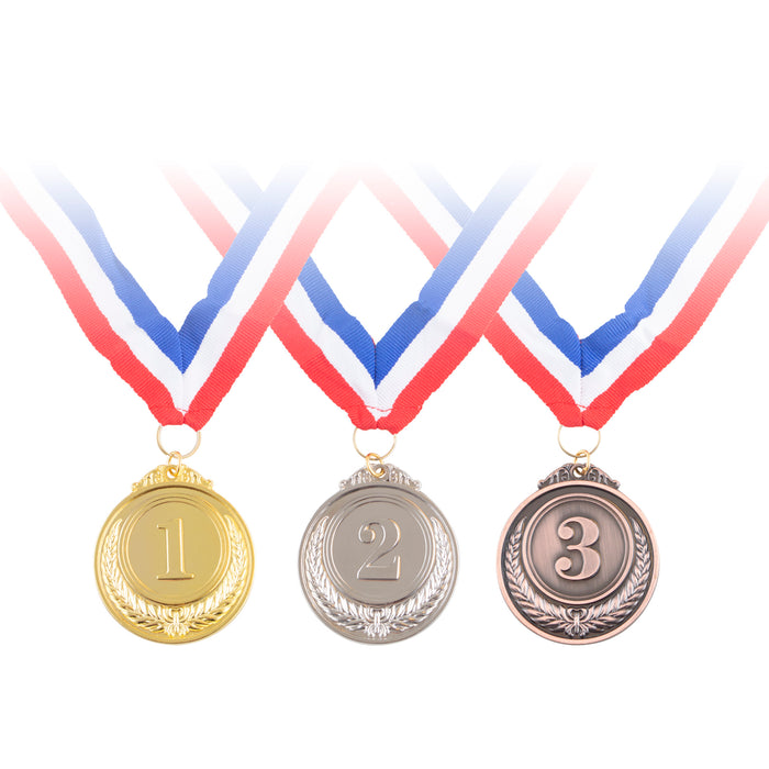 Medailles: goud, zilver, brons