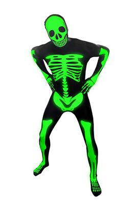 Morphsuit Skeleton glow mt. XL