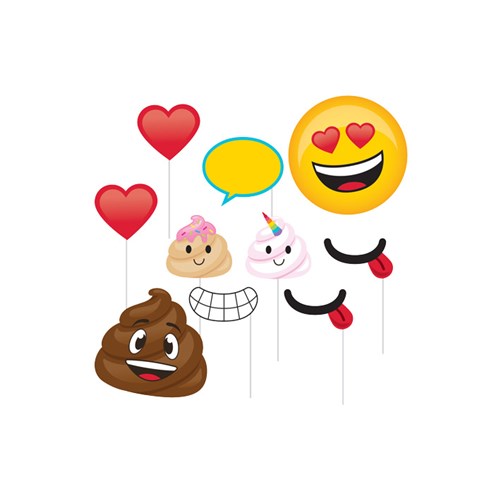Photoboothset poop emoji (10st)