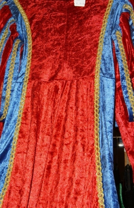 Piet jurk de luxe mt. S rood/blauw#2
