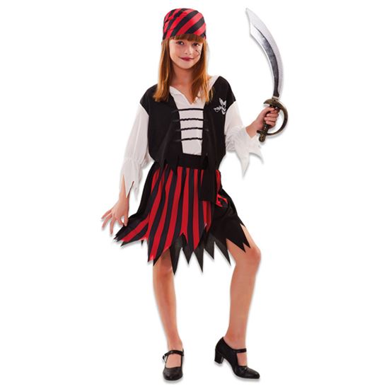 Piratenmeisje 5-6 jaar (105-121cm)
