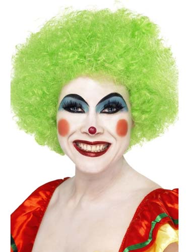 Pruik Crazy clown, groen