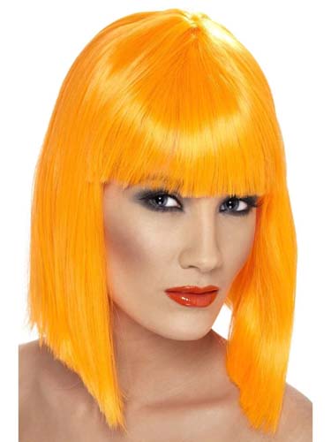 Pruik Glam oranje