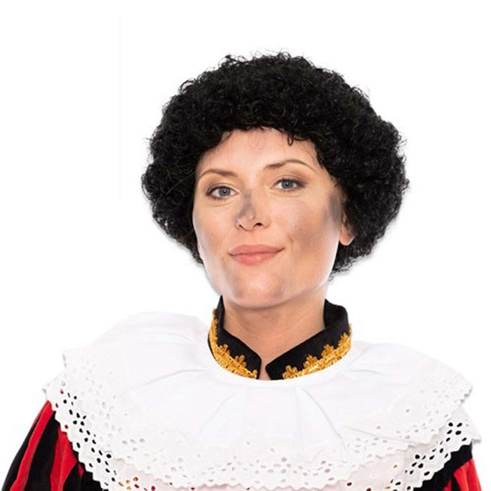 Pruik Piet luxe zwart