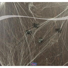 Spinnenweb 100gr Wit met spinnen