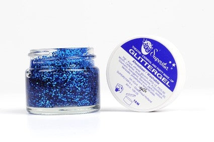 Superstar glittergel in pot 15 ml. blauw