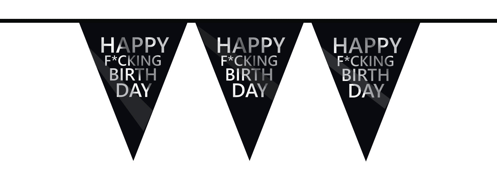 Vlaggenlijn Happy f*cking birthday 6m