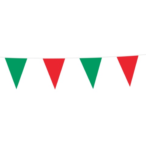 Vlaggenlijn rood/groen 10m (kleuren Marokko)