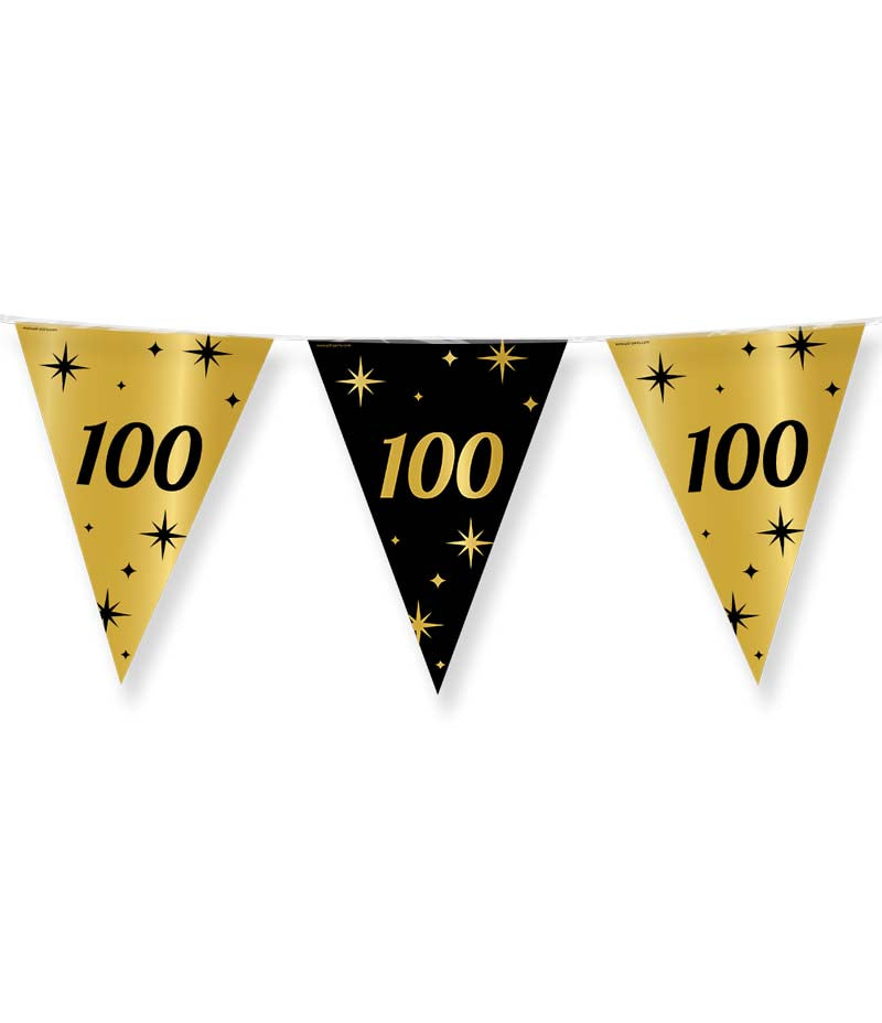 Vlaggenlijn leeftijd zwart/goud