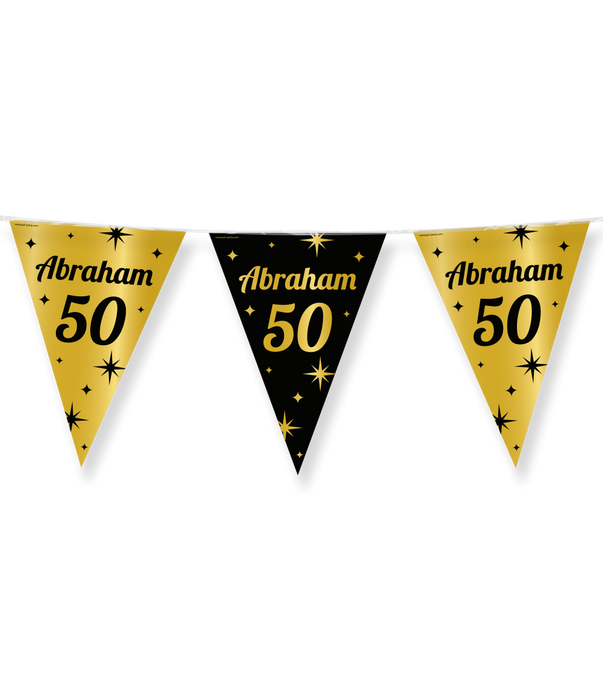 Vlaggenlijn zwart/goud Abraham 50 (10m)