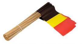 Vlaggetje op stok papier België