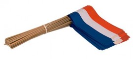 Vlaggetje op stok papier Nederland