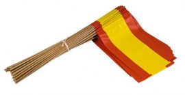 Vlaggetje op stok papier Spanje