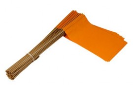 Vlaggetje op stok papier oranje