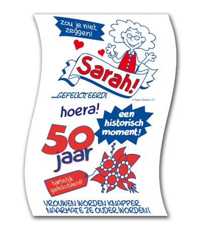 WC papier 50 jaar Sarah