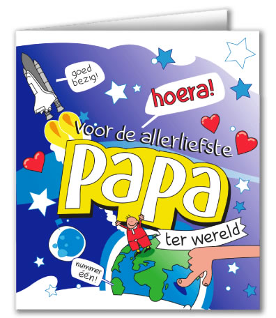 Wenskaart Cartoon Papa