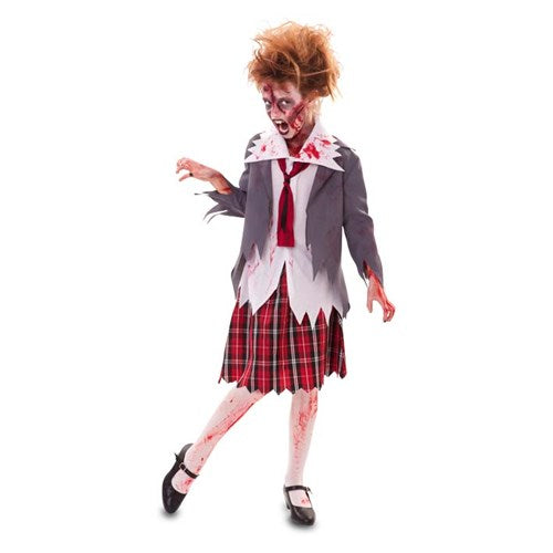 Zombie schoolmeisje 5-6 jaar (105-121cm)